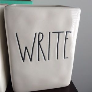 Write rae Dunn pencil holder